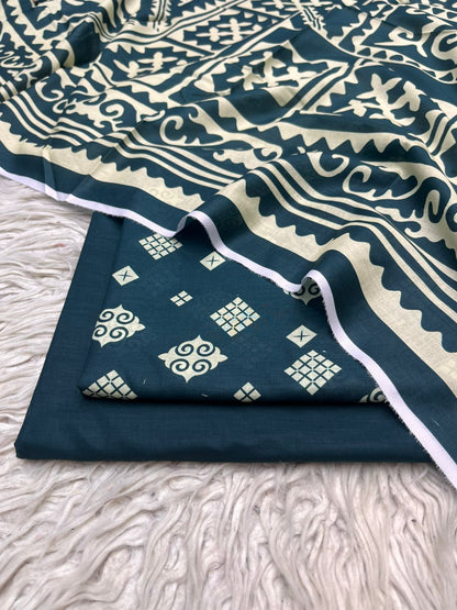 3Pc Lawn Digital Printed Unstitched Suit Vol-0221