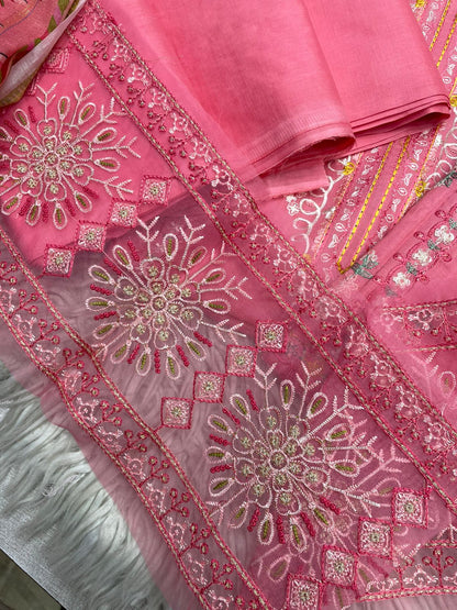 3Piece Unstitched Embroidered Ricamo