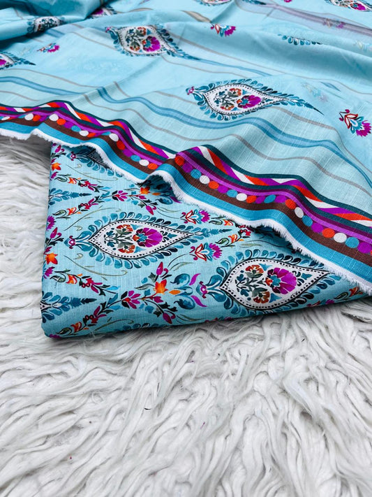 3Pc Slub Khaddar Allover Suit Vol-0117