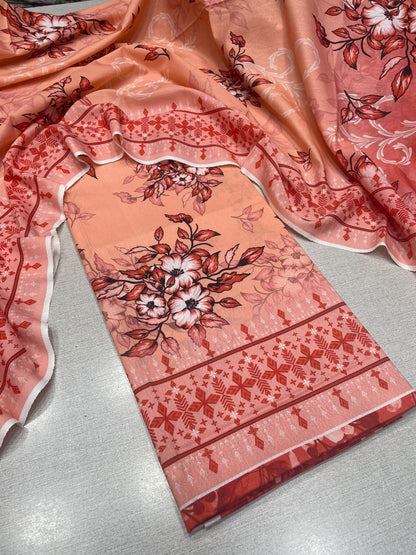 2Pc Karandi Kameez & Dupatta Unstitched Suit 66