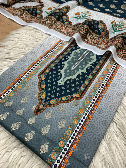 2Pc Bin Noor Fab Lawn Kameez & Dupatta 64