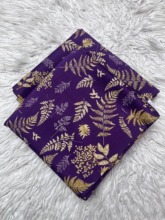 2Pc Bana Dora Linen Allover Suit Vol-3171