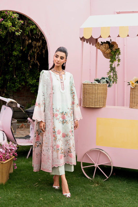 Firdous - Printed - Lawn - 3pc - D925