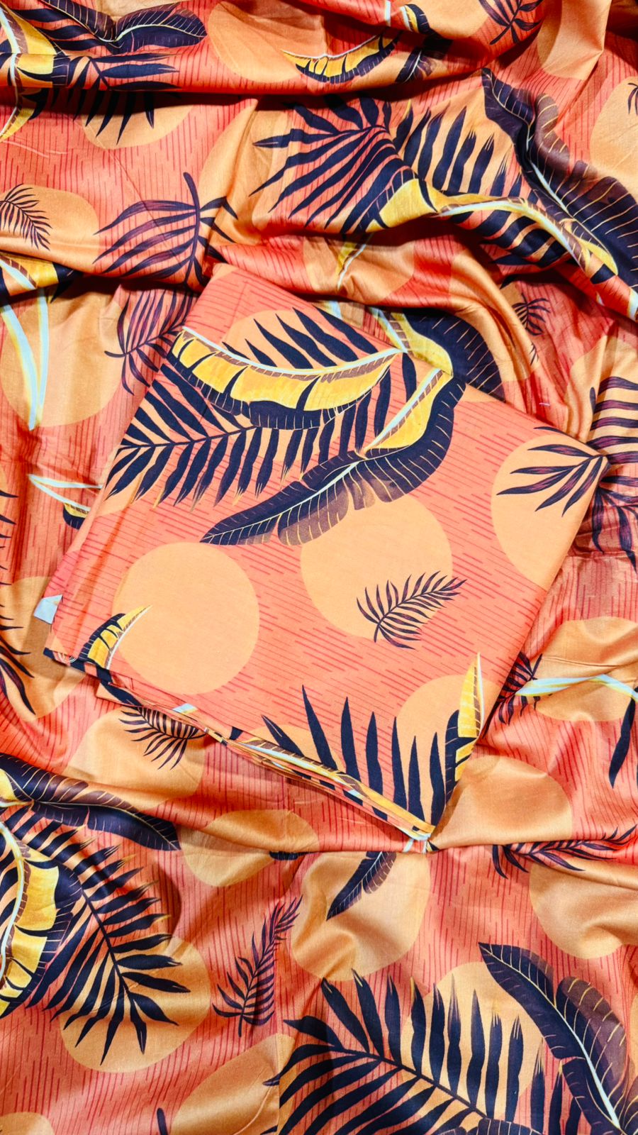 2 PC Linen Allover Unstitched Suit D-29385