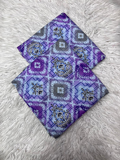 2Pc Bana Dora Linen Allover Unstitched Suit Vol-406