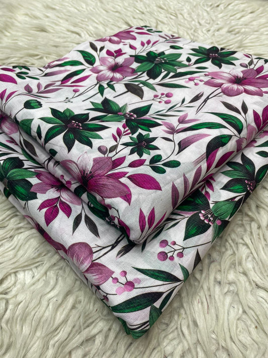 2Pc Silvery Lawn Digital Printed Suit 544