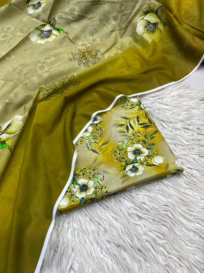 3Pc Same Digital Printed Lawn Suit 878