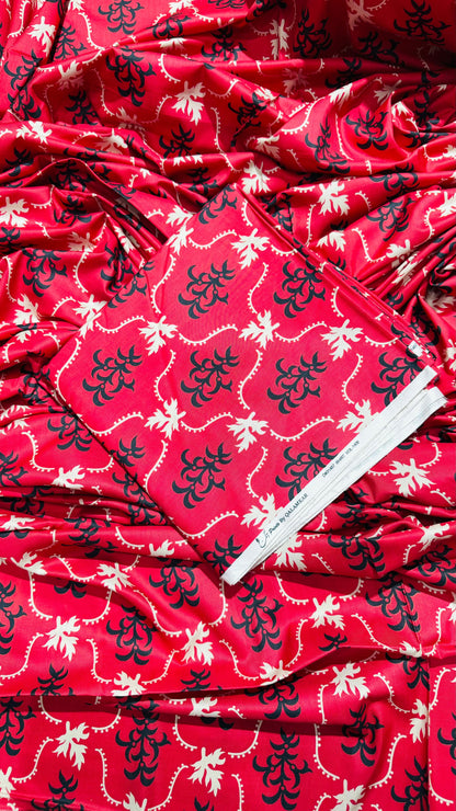 2 PC Linen Allover Unstitched Suit D-31457