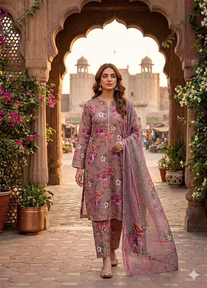 3Pc Luxury Chiffon with Tana Dora - Enigma 307