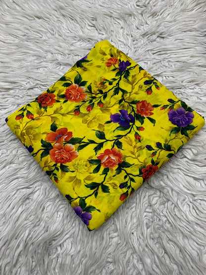 2Pc Supima Cross Slub Lawn Unstitched Suit  D-32828