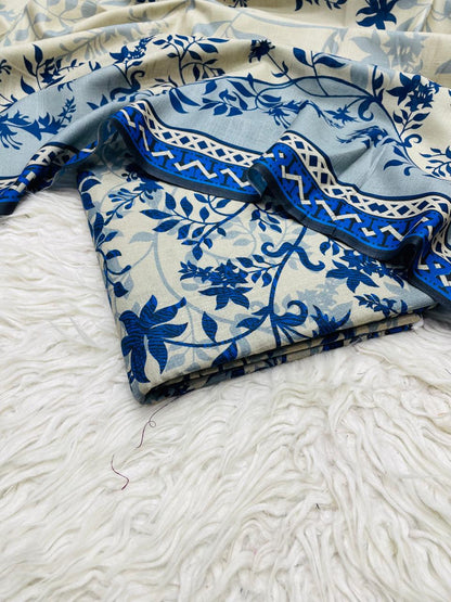 3Pc Slub Khaddar Allover Suit - 0098