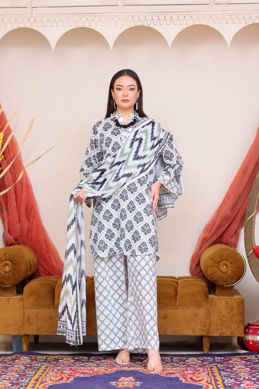 3Pc Supima Lawn Suit  - #41053