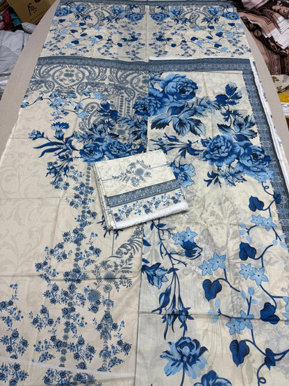 90/88 Firdous - Printed - Lawn - 3pc - 161