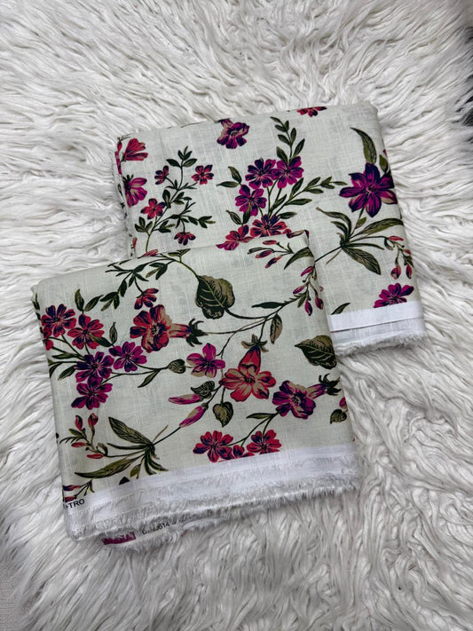 2Pc Slub Khaddar Allover Suit - #43614