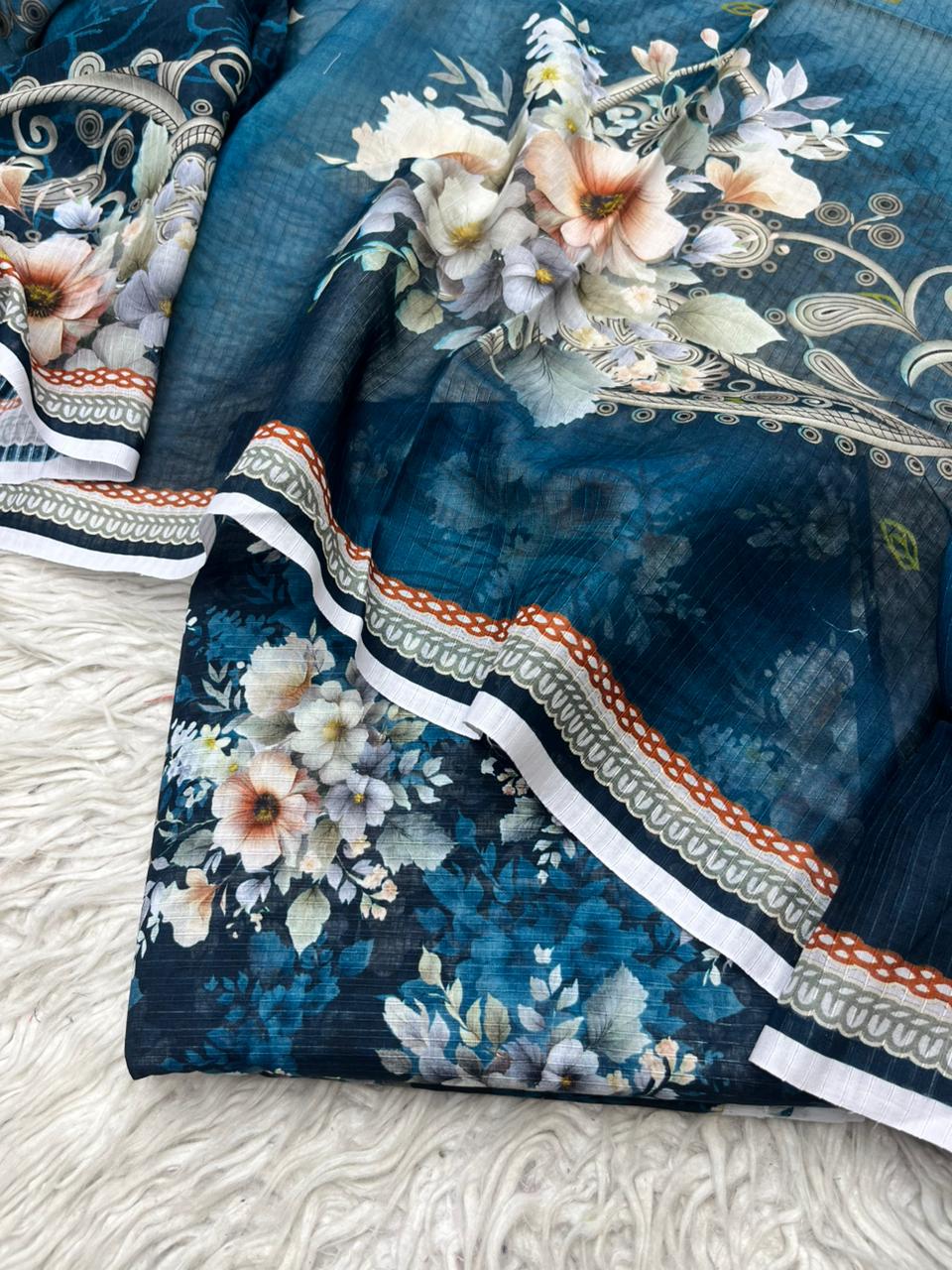 3Pc Lawn Bana Dora Suit Vol-0172