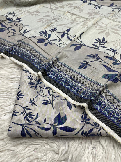 3Pc Chamki Khaddar Unstitched Suit Vol-0132