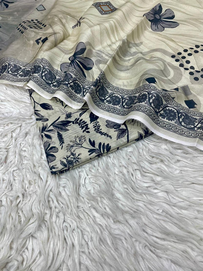 3Pc Sapphire Bana Dora Lawn Suit Vol-0119