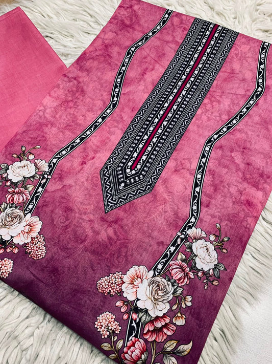 2Pc Printed Lawn Unstitched Suit 68