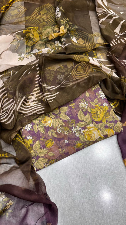 3Pc Luxury Chiffon with Tana Dora - Oravine - #37892