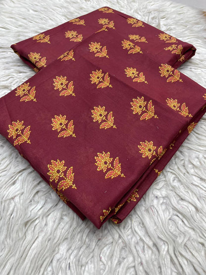 2Pc Supima Lawn Allover Unstitched  Suit  Vol-496