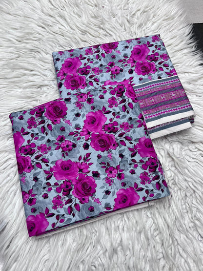 2Pc Bin Saeed Same Printed Lawn 495
