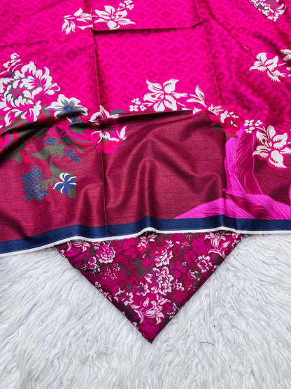 3Pc Crystal Linen Allover Suit Vol-0121