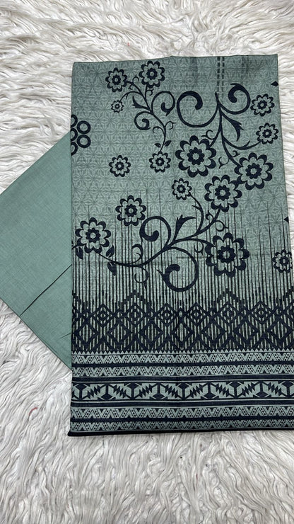 2pc Lawn Bana Dora Kameez & Dyed Trouser Suit Vol-709 A