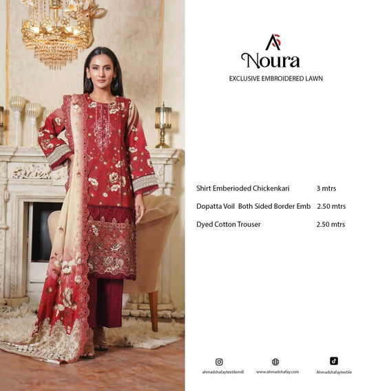 NOURA  EXCLUSIVE EMBROIDERED LAWN  0106