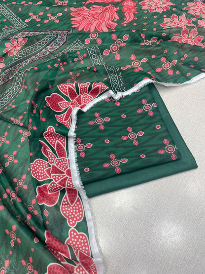 3Pc Gul Ahmad Lawn Unstitched Suit 0227