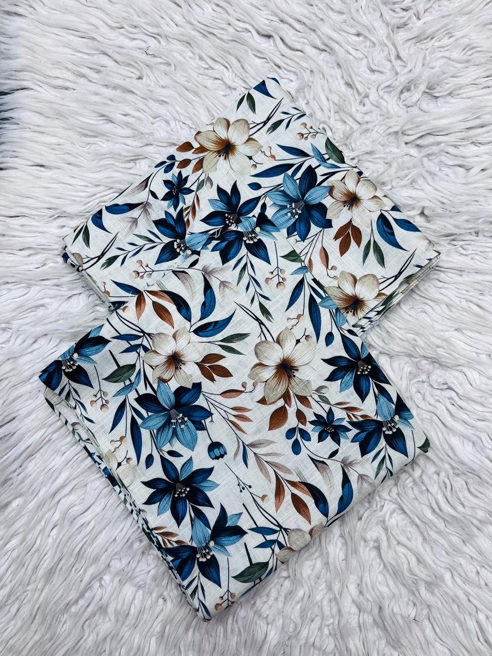 2Pc Slub Khaddar Allover Unstitched Suit Vol-0137