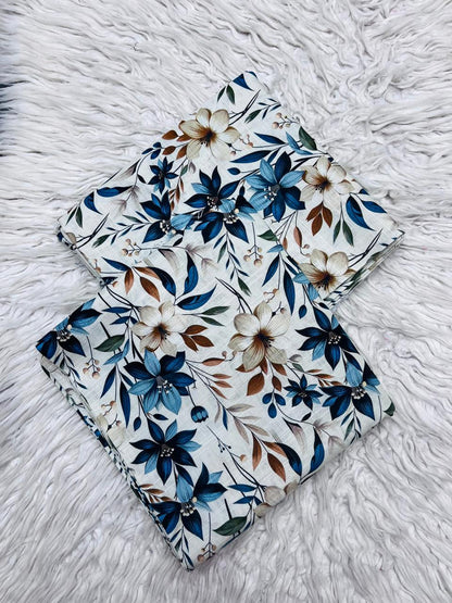 2Pc Slub Khaddar Allover Unstitched Suit Vol-0137