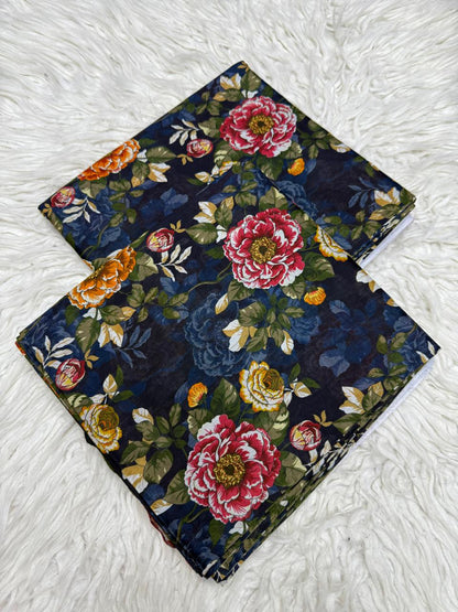 2Pc Lawn Bana Doria Suit Vol-0023