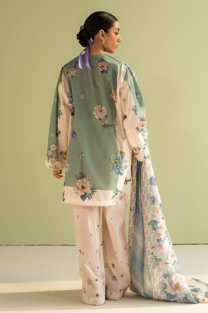 3Pc Supima Lawn Unstitched Suit 1432