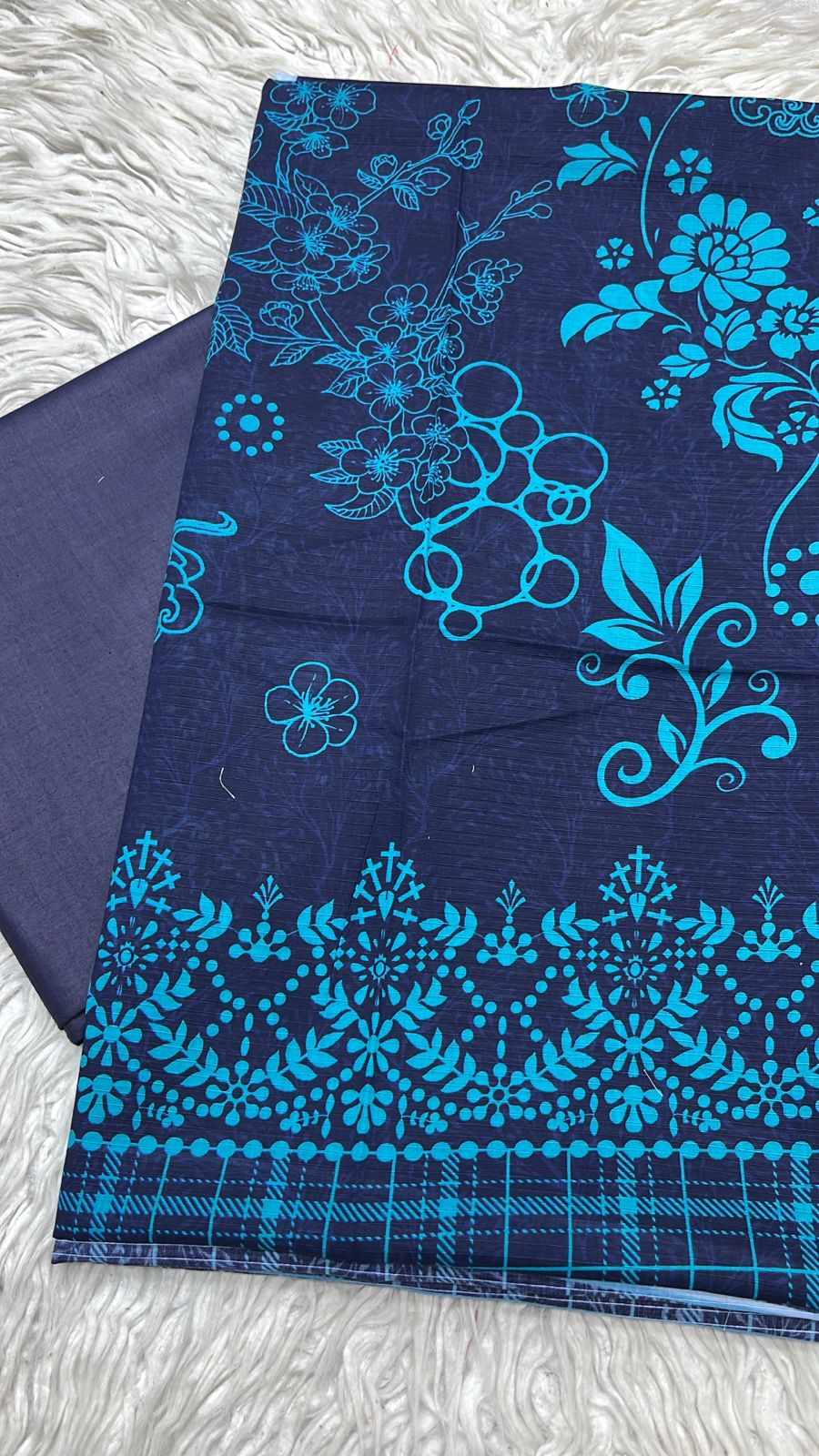 2pc Lawn Bana Dora Kameez & Dyed Trouser Suit Vol-709 A