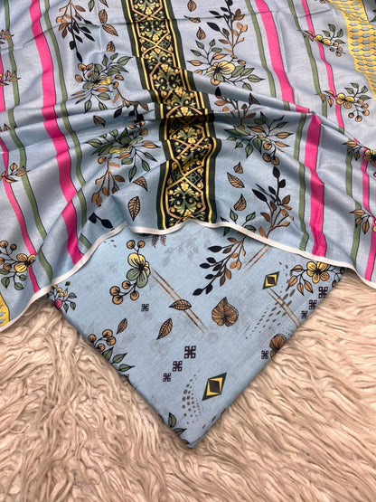 3Pc Same Digital Printed Lawn Suit 15
