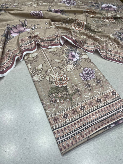 2Pc Dhanak Kameez & Dupatta Unstitched Suit 74