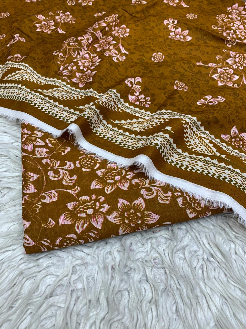 3Pc Lawn Bana Dora Suit Vol-0174