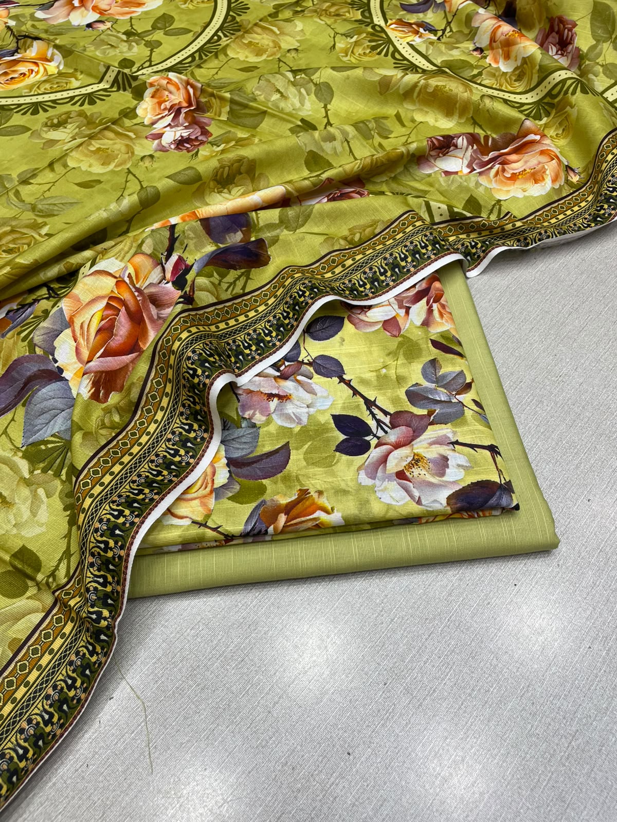 3Pc Slub Khaddar Unstitched Suit 25