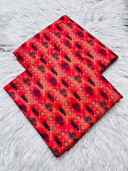 2Pc Crystal Linen Allover Suit Vol-0121