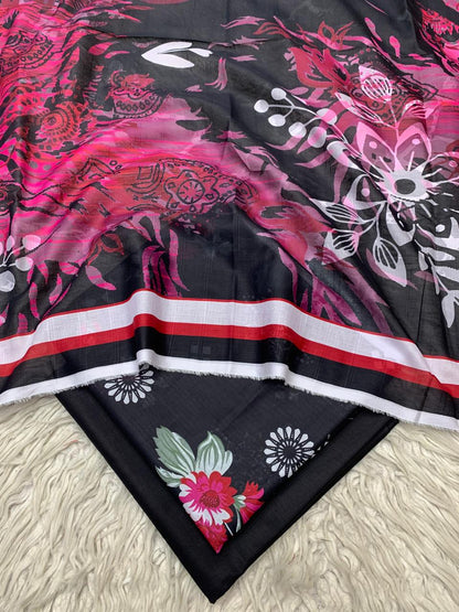 90x88 3Pc Bareeze Lawn Printed Suit Vol-0211