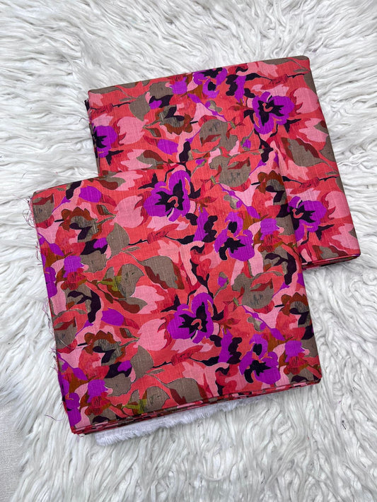 2Pc Slub Khaddar Allover Suit - 0091