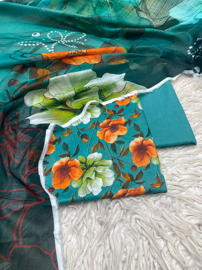 3Pc Lawn Digital Printed Unstitched Suit 15