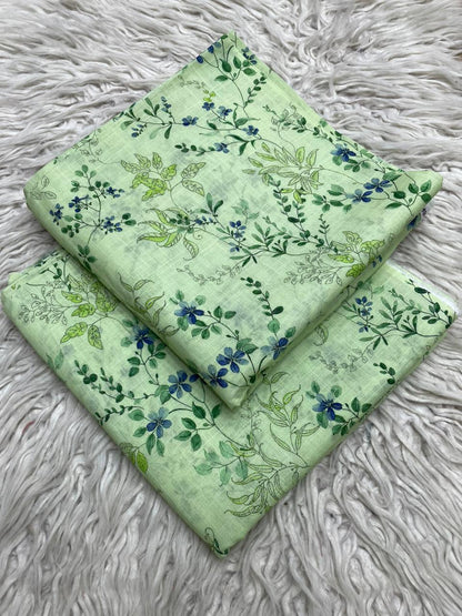 2Pc Supima Cross Slub Lawn Suit  Vol-25