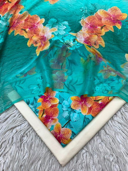 90x88 3Pc Premium Lawn Suit Vol-0020
