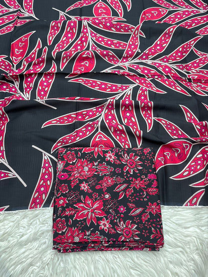 3Pc BanaDora Linen Allover Suit - 404