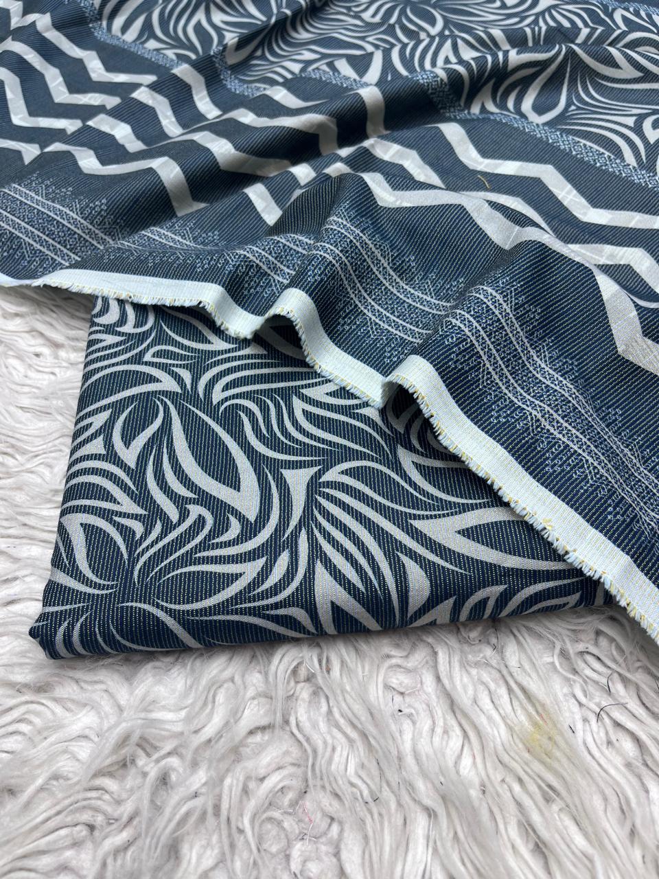 3Pc Chamki Khaddar Allover Unstitched Suit Vol-0136