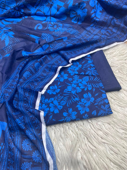 3Pc Lawn Digital Printed Unstitched Suit 15