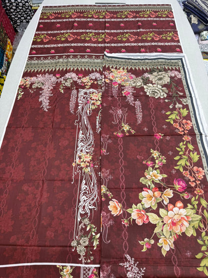 2Pc Linen Kameez & Dupatta Suit - 0081