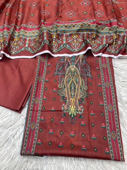 2Pc Lawn Kameez & Dupatta Suit 0142