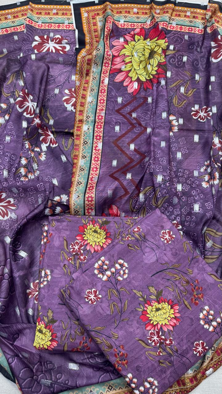 3Pc Lawn English Bana Dora #35335